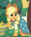 3129546__safe_applejack_female_pony_solo_mare_clothes_earth+pony_screencap_cute_dress_cropped_happy_alternate+hairstyle_braid_jackabetes_sweet+apple+