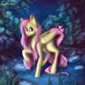 mlp_fluttershy_in_everfree_forest_fanart_by_delfinaluther