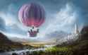 40446 - Artist Moe Landscape balloon original_location panoramic spike twilight_sparkle