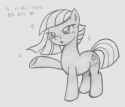 1254163__safe_artist-colon-lockerobster_limestone+pie_flirting_monochrome_solo