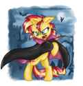 1067760__safe_artist-colon-vago-dash-xd_sunset+shimmer_bat_blood_cape_castle_clothes_graveyard_nightmare+night_noose_part+of+a+set_pony_solo_vampire_va