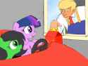 3481577__artist+needed_safe_twilight+sparkle_oc_oc-colon-filly+anon_human_pony_car_donald+trump_female_filly_happy+meal_mcdonald27s_politics_united+states