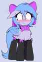 3223188__safe_artist-colon-thebatfang_oc_oc+only_oc-colon-lucky+roll_bat+pony_pony_alternate+clothes_bat+pony+oc_bat+wings_blushing_blushing+profusely_bow_bowti