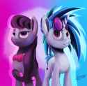 1527071__safe_artist-colon-insanerobocat_dj+pon-dash-3_octavia+melody_vinyl+scratch_earth+pony_female_mare_signature_sunglasses_unicorn