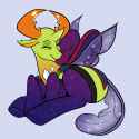 3487110__safe_artist-colon-twoshoesmcgee_thorax_changedling_changeling_g4_antlers_blushing_clothes_cute_insect+wings_king+thorax_male_reformed_simple+background