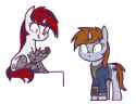 7091727__safe_artist-colon-shydale_imported+from+derpibooru_oc_oc+only_oc-colon-blackjack_oc-colon-littlepip_cyborg_pony_unicorn_fallout+equestria_fallout+eques