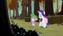 1742738__safe_screencap_rarity_spike_dragon_pony_unicorn_g4_molt+down_my+little+pony-colon-+friendship+is+magic_animated_blinking_circling_cute_duo_female_fores