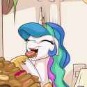 1289134__safe_solo_cute_smiling_princess+celestia_animated_open+mouth_edit_eyes+closed_floppy+ears