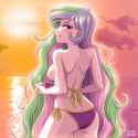 3147973__suggestive_artist-colon-uotapo_princess+celestia_principal+celestia_human_equestria+girls_ass_bare+shoulders_beach_beautiful_beautisexy_bedroom+eyes_bi