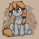 6620415__safe_alternate+version_artist-colon-a0iisa_oc_oc+only_oc-colon-lushcoat_pony_chest+fluff_colored_female_filly_sitting_smiling_snowpony+28species29_solo