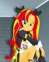 3464005__safe_artist-colon-cyber-dash-murph_sunset+shimmer_equestria+girls_g4_breasts_busty+sunset+shimmer_cleavage_clothes_commission_cosplay_costume_indoors_j