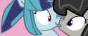 3507226__safe_artist-colon-jadeharmony_octavia+melody_sonata+dusk_earth+pony_pony_unicorn_base+used_cute_duo_female_horn_imminent+kissing_lesbian_mare_nose+to+n