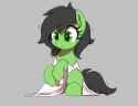 2873924__safe_artist-colon-thebatfang_oc_oc+only_oc-colon-filly+anon_earth+pony_pony_aggie-dot-io_clothes_cute_earth+pony+oc_female_filly_foal_gray+background_o