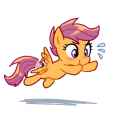 795078__safe_solo_cute_scootaloo_flying_sweat_cutealoo_artist-colon-baekgup_scootaloo+can+fly