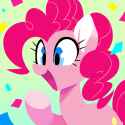 Pony, Feral, Solo, Pinkie Pie, excited, confetti, raised hooves s-3124232376