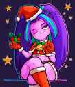 3515162__suggestive_artist-colon-kyouman1010_aria+blaze_human_equestria+girls_g4_bbw_bell_boots_bottom+heavy_christmas_chubby_clothes_costume_crossed+legs_femal