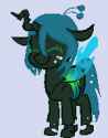 517897__safe_artist-colon-lavendeerdraws_animated_changeling_cute_cutealis_eyes+closed_happy_queen+chrysalis_simple+background_smiling_solo_transparent