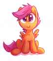 303809__safe_scootaloo_solo_smiling_cute_sitting_happy_dead+source_cutealoo_artist-colon-blitzpony