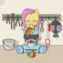 1238753__suggestive_artist-colon-ume89s_fluttershy_rainbow+dash_g4_ballgag_bdsm_bedroom+eyes_blindfold_bondage_bucket_collar_cuffs_dashsub_drool_female_femdom_f