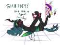 1584164__safe_artist-colon-jargon+scott_derpibooru+import_princess+cadance_queen+chrysalis_shining+armor_alicorn_changeling_changeling+queen_pony_abuse