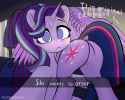 2950014__safe_twilight+sparkle_starlight+glimmer_female_pony_unicorn_alicorn_shipping_looking+at+you_wings_butt_twilight+sparkle+(alicorn)_plot_l