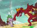 3413755__safe_artist-colon-loreto-dash-arts_derpibooru+import_garble_spike_dragon_g4_epic_fight_image_jpeg_one+punch+dragon_one+punch+man_punch