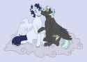 3463749__safe_artist-colon-monnarcha_soarin27_thunderlane_pony_g4_cloud_duo_duo+male_floral+head+wreath_flower_gay_kissing_male_on+a+cloud_ship-colon-soarilane_