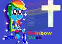 Rainbow-Dash-EG-being-blessed-by-God by maorojas