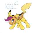 680862__source+needed_safe_artist-colon-moophins_scootaloo_pikachu_g4_clothes_costume_female_pikaloo_pok39mon_scootabuse_scootachu_solo_vulgar