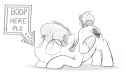 2597004__safe_artist-colon-dtcx97_oc_oc+only_oc-colon-apogee_pony_boop+request_face+down+ass+up_female_filly_grayscale_monochrome_solo