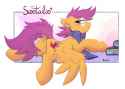 3382613__safe_alternate+version_artist-colon-kejifox_scootaloo_pegasus_pony_g4_book_butt_chest+fluff_clothes_dock_dock+piercing_ear+piercing_female_fluffy_glass