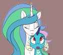 1637983__safe_artist-colon-pabbley_princess+celestia_princess+ember_alicorn_colored_dragon_emberlestia_eyes+closed_female_horn_lesbian_looking+up_mare_