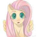 3063427__safe_artist-colon-_reenata_fluttershy_pegasus_pony_female_looking+at+you_mare_simple+background_solo_white+ba