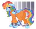 3522134__safe_artist-colon-t_sugar_x_rainbow+dash_pegasus_pony_g4_bound+wings_butt_chained_chains_cheek+fluff_clothes_commissioner-colon-rainbowdash69_ear+fluff