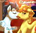 kissing stallions