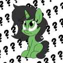 3528013__safe_artist-colon-unitxxvii_oc_oc+only_oc-colon-filly+anon_pony_unicorn_female_filly_foal_frown_horn_looking+up_patterned+background_question+mark_sitt