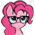 7141560__safe_artist-colon-poniesinmyhead_imported+from+derpibooru_pinkie+pie_earth+pony_pony_bust_female_glasses_mare_pinkie+pie+is+not+amused_portrait_simple+