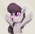 3194807__safe_artist-colon-vultraz_octavia+melody_earth+pony_pony_g4_bipedal_bowtie_cute_female_looking+up_mare_octavias+bowtie_open+mouth_open+smile_rainbowshi