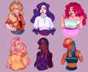 3034332__safe_artist-colon-rubimlp6_applejack_fluttershy_pinkie+pie_rainbow+dash_rarity_twilight+sparkle_human_g4_abs_alternate+hairstyle_applejack27s+hat_argyl