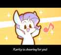 rarity is cheering for you