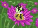 3536229__safe_artist-colon-t72b_oc_oc-colon-filly+anon_bee+pony_original+species_pony_animal+costume_antennae_bee+costume_clothes_costume_female_filly_flower_fo