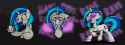 3234876__safe_artist-colon-superderpybot_dj+pon-dash-3_vinyl+scratch_pony_unicorn_g4_bodysuit_bondage_brainwashed_brainwashing_breathplay_clothes_comic_dancing_