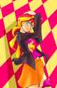 1356045__safe_artist-colon-imskull_sunset+shimmer_equestria+girls_clothes_human+coloration_jacket_jojo+pose_jojo&#039;s+bizarre+adventure_leather+jacket_m