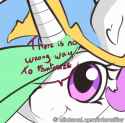 1117664__safe_artist-colon-fluffleduckle_derpibooru+import_princess+celestia_alicorn_pony_-colon-t_animated_caption_close-dash-up_extreme+close+up_fema