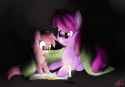 31853__safe_artist-colon-spittfireart_berry+punch_berryshine_ruby+pinch_earth+pony_pony_unicorn_g4_blanket_book_candle_duo_duo+female_female_filly_like+mother