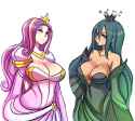 83611__suggestive_artist-colon-maniacpaint_princess+cadance_queen+chrysalis_breasts_busty+princess+cadance_busty+queen+chrysalis_cleavage_curvy_female_