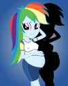 1026837__solo_rainbow+dash_clothes_breasts_equestria+girls_suggestive_nipples_belly+button_belly_pregnant