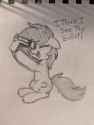 3544898__safe_artist-colon-aaathebap_oc_oc+only_oc-colon-filly+anon_pony_female_filly_gun_monochrome_sketch_sketch+dump_solo_too+dumb+to+live_weapon