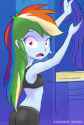 973238__solo_rainbow+dash_clothes_solo+female_suggestive_equestria+girls_looking+at+you_underwear_looking+back_midriff