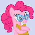 562487__safe_artist-colon-zacatron94_part+of+a+set_pinkie+pie_earth+pony_pony_g4_adorkable_alternate+hairstyle_book_braces_cute_diapinkes_dork_female_glasses_g